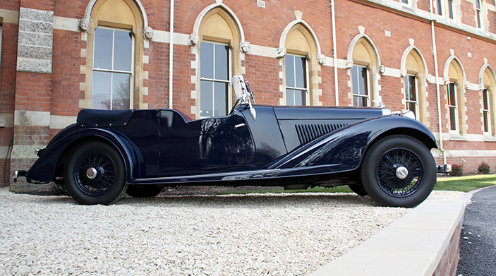 Bentley wedding car - stanbrook abbey